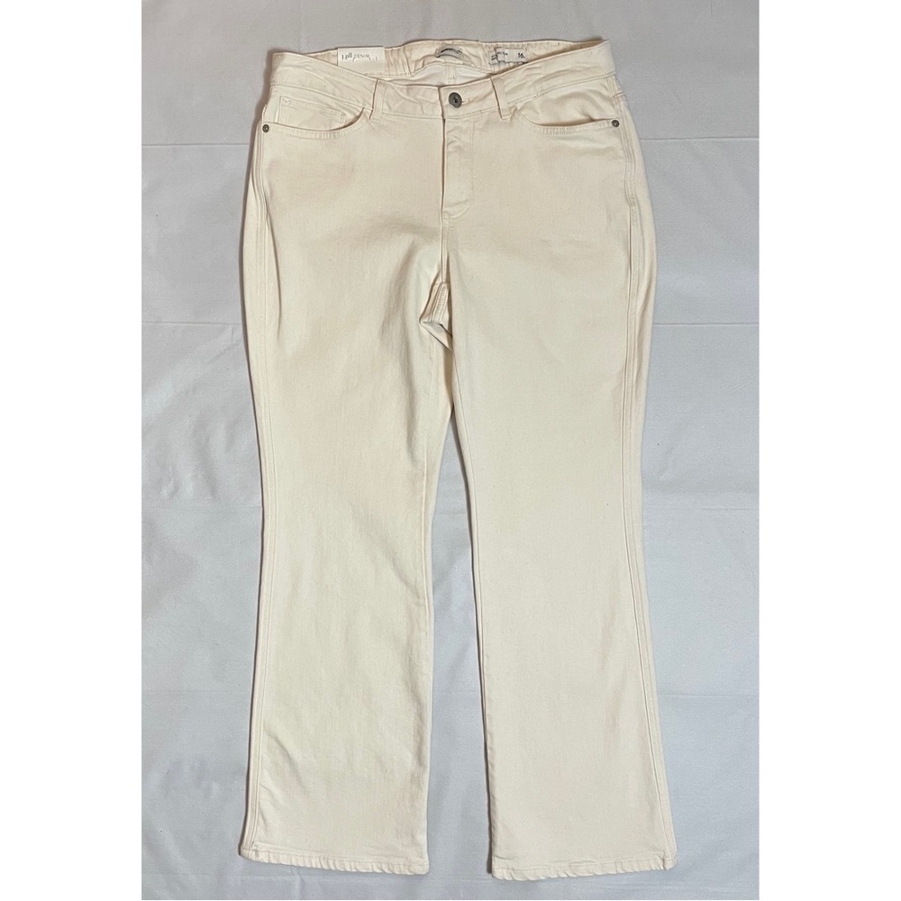 NWT New J.Jill Bootcut Mid Rise Ivory Jeans Size 16 - Picture 4 of 12